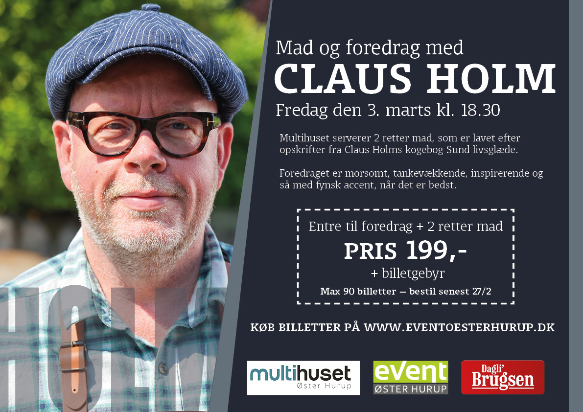 Mad Og Foredrag Med Claus Holm Event Ster Hurup